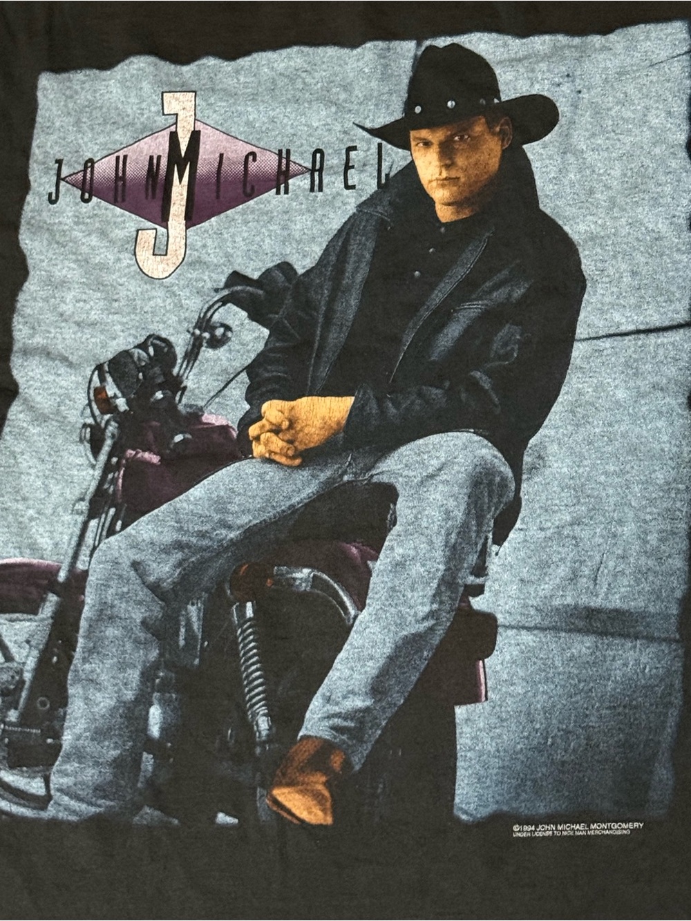 Vintage 1994 John Michael Montgomery Country Tour Tee XL Nice Man Single Stitch